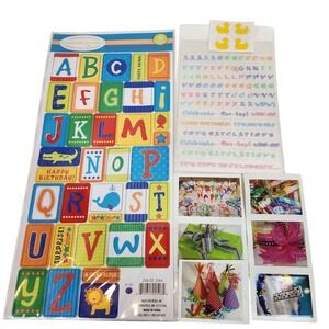 Birthday Boy Lot Baby Chipboard Alphabet Stickers Dimensional Scrapbooking